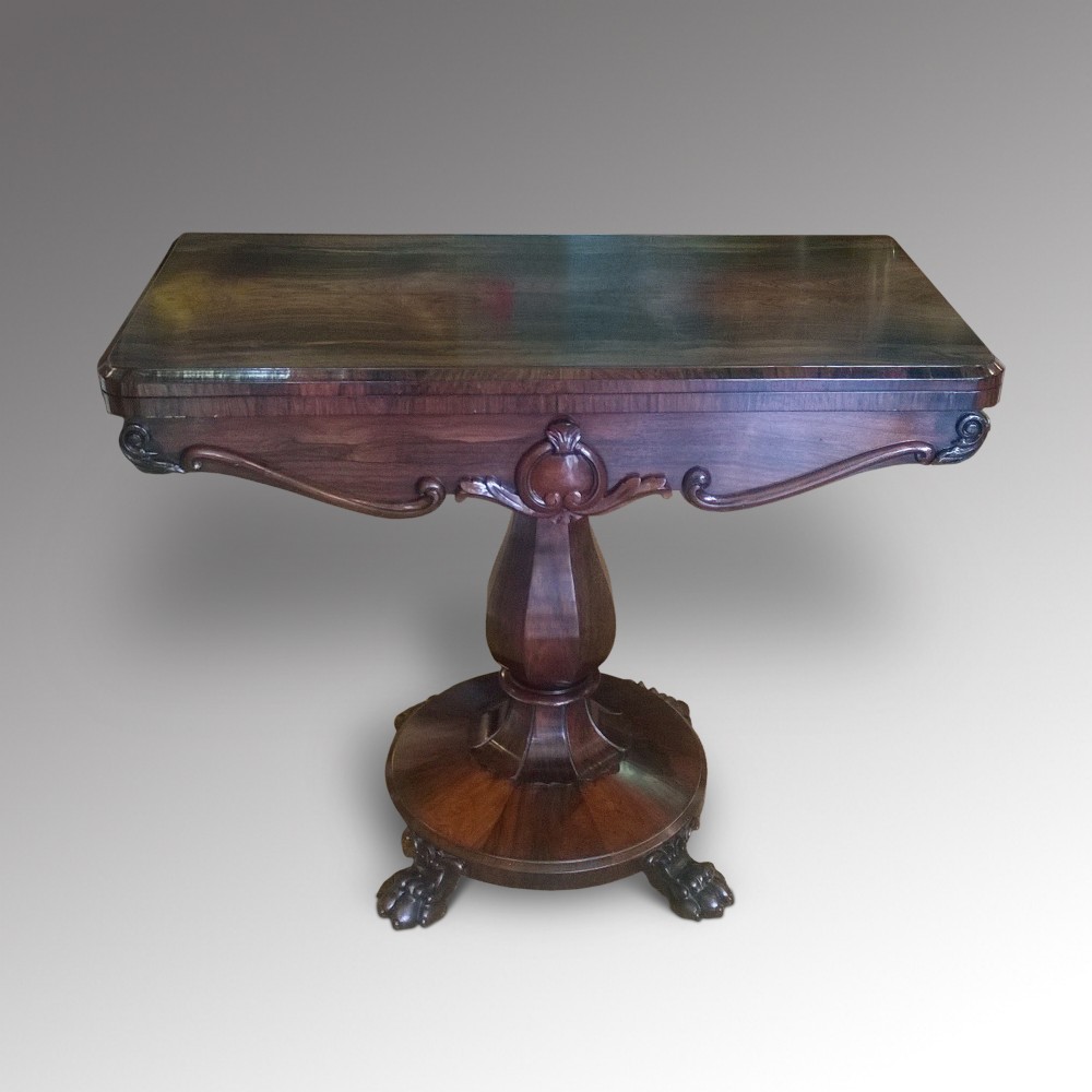 William IV Rosewood Card Table
