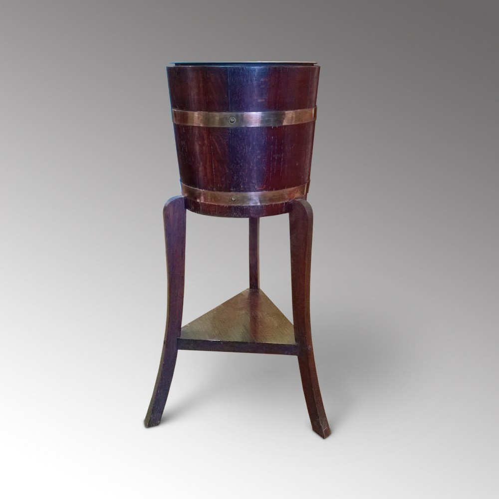 1930's Oak Brass Bound Planter
