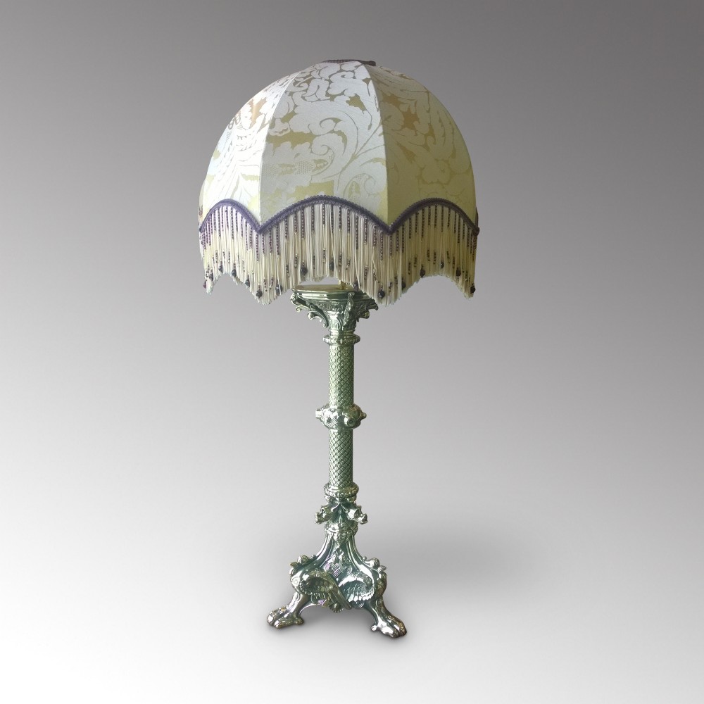 Victorian Gothic Brass Candlestand