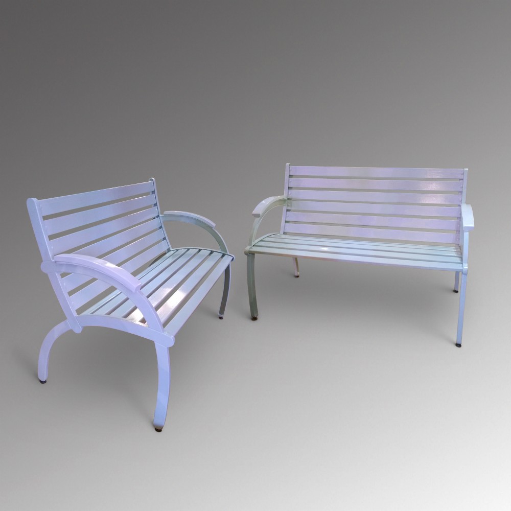 Pair of Art Deco Cast Iron Benches