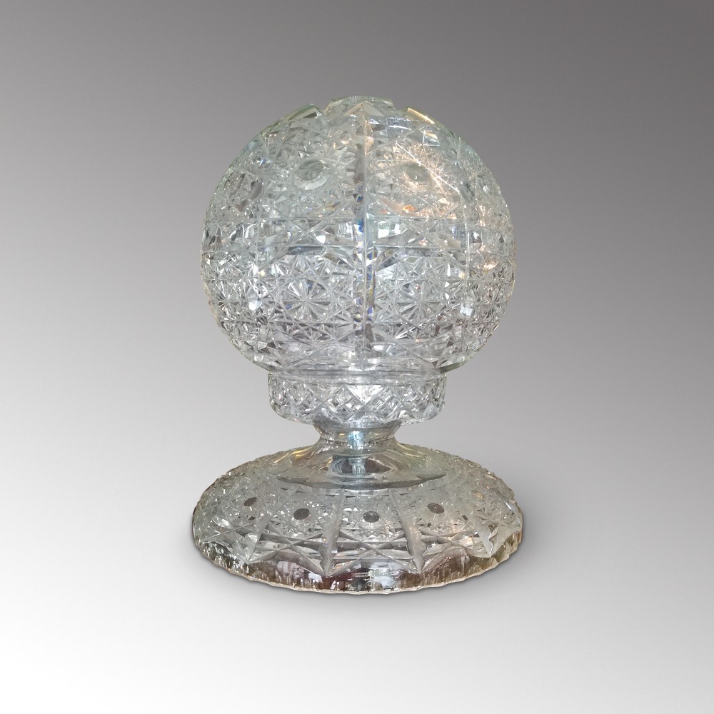 Cut Glass Globe Lamp 