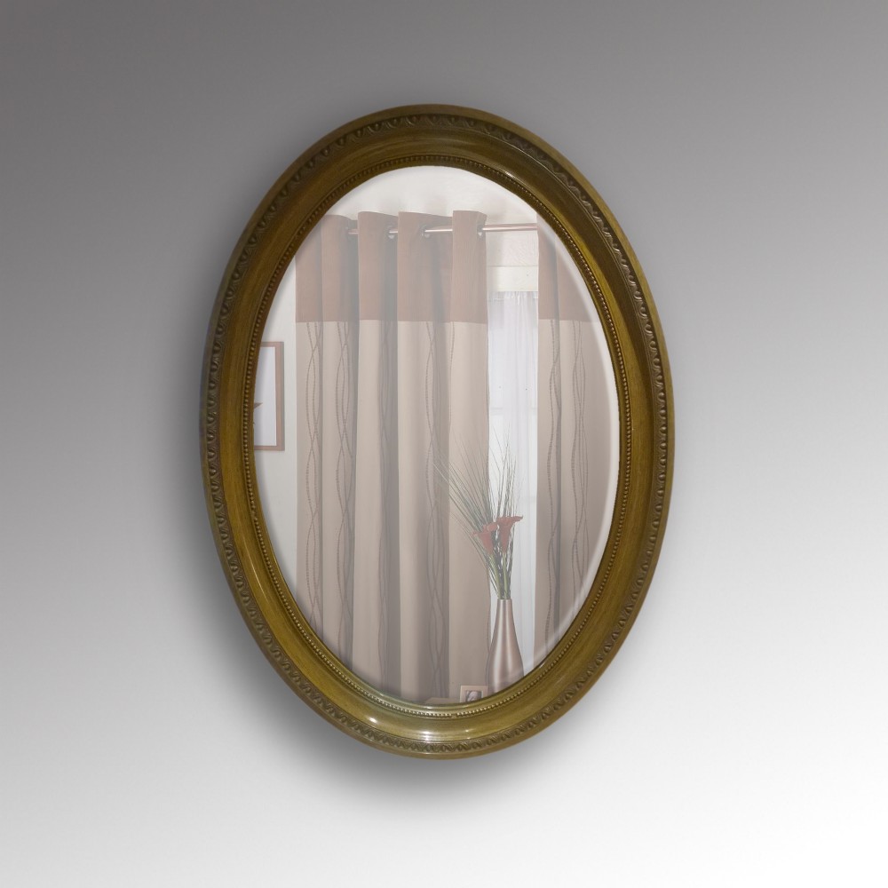 Edwardian Walnut Framed Oval Mirror