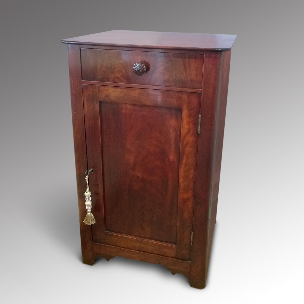 Regency mahogany bedside cabinet