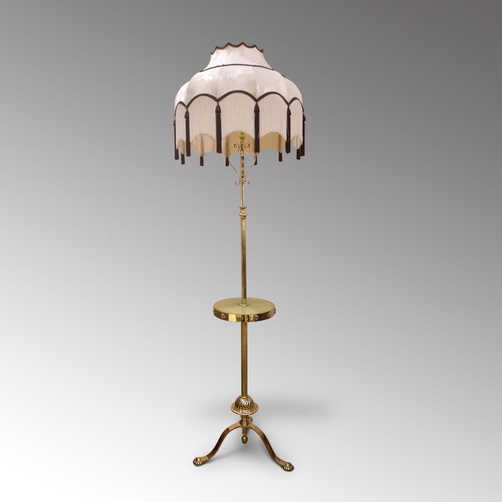 1920's Brass Adjustable Steamer or Ballroom Standard Lamp