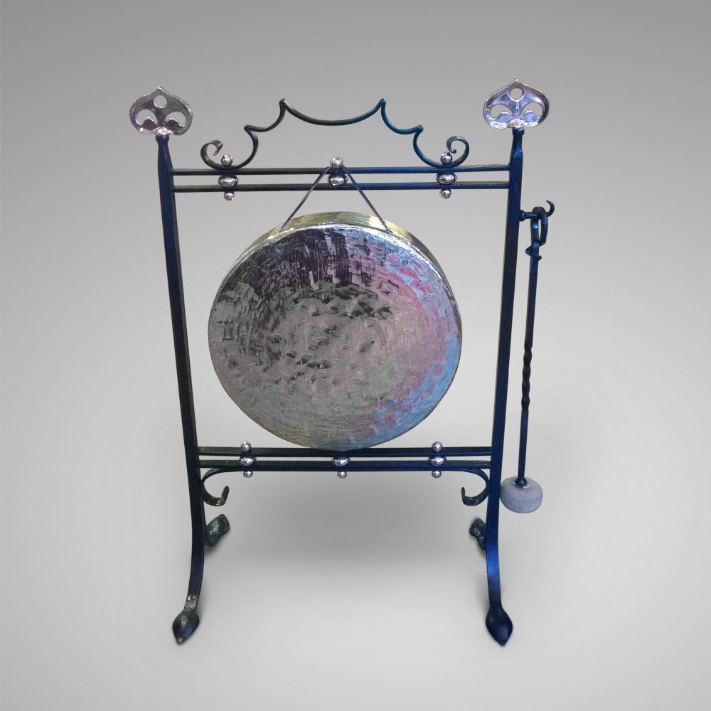 Arts and Crafts Copper and Cast Iron Gong 