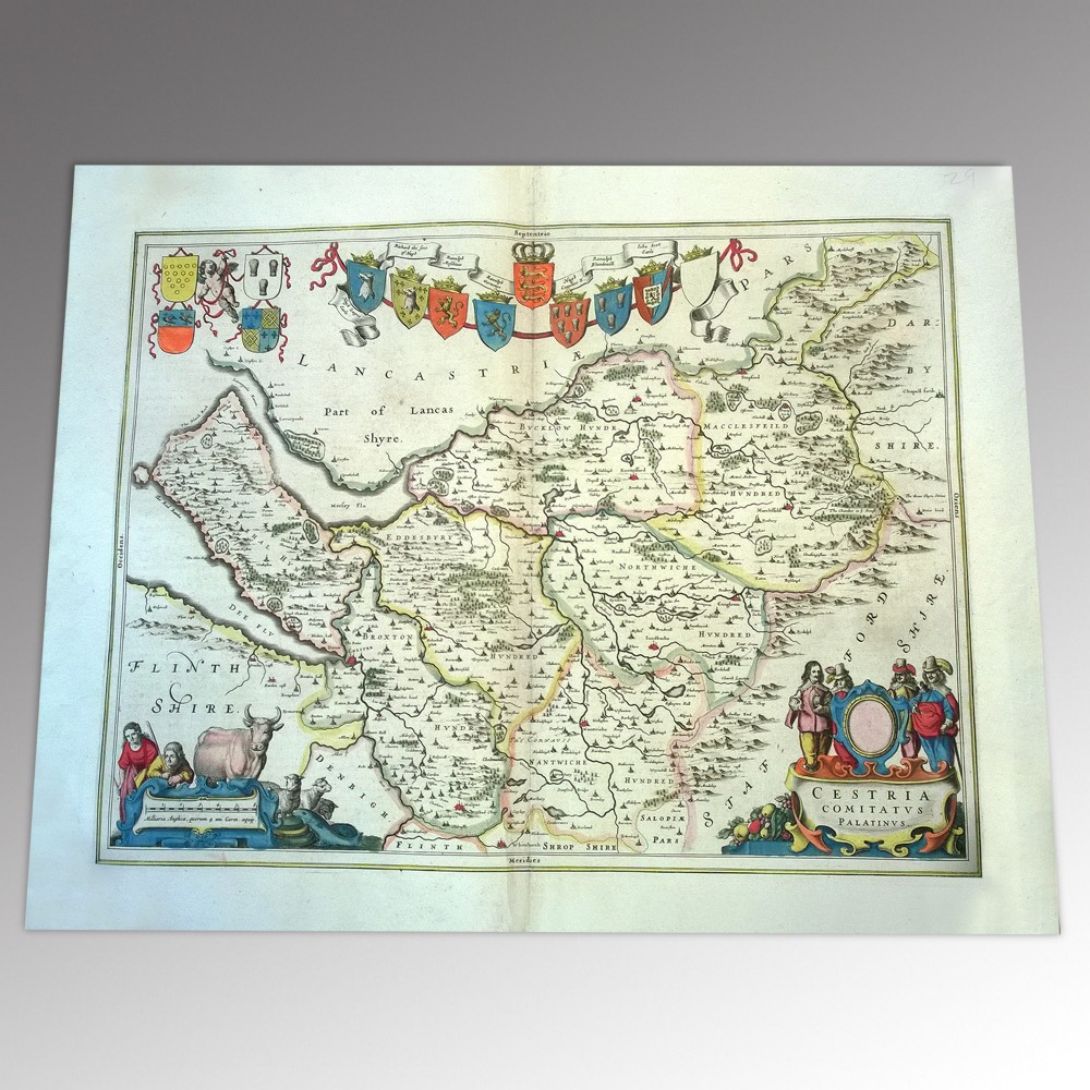 Map of The Palatine of Cheshire c1645