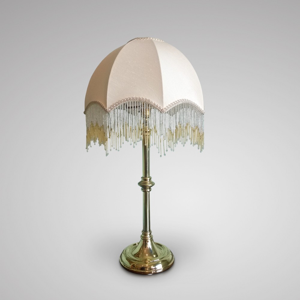 Edwardian Brass Table Lamp 