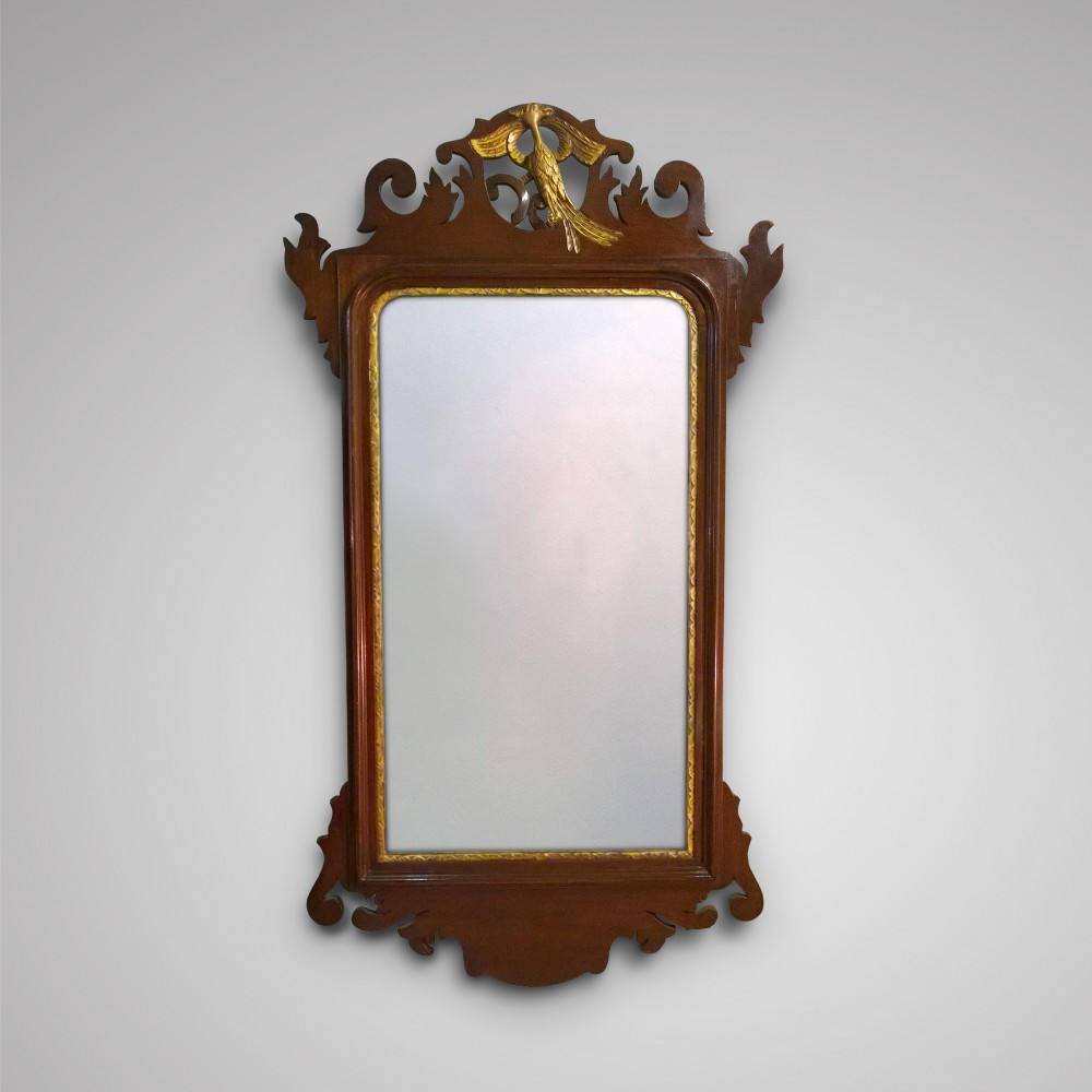 Edwardian Mahogany Chippendale Style Mirror
