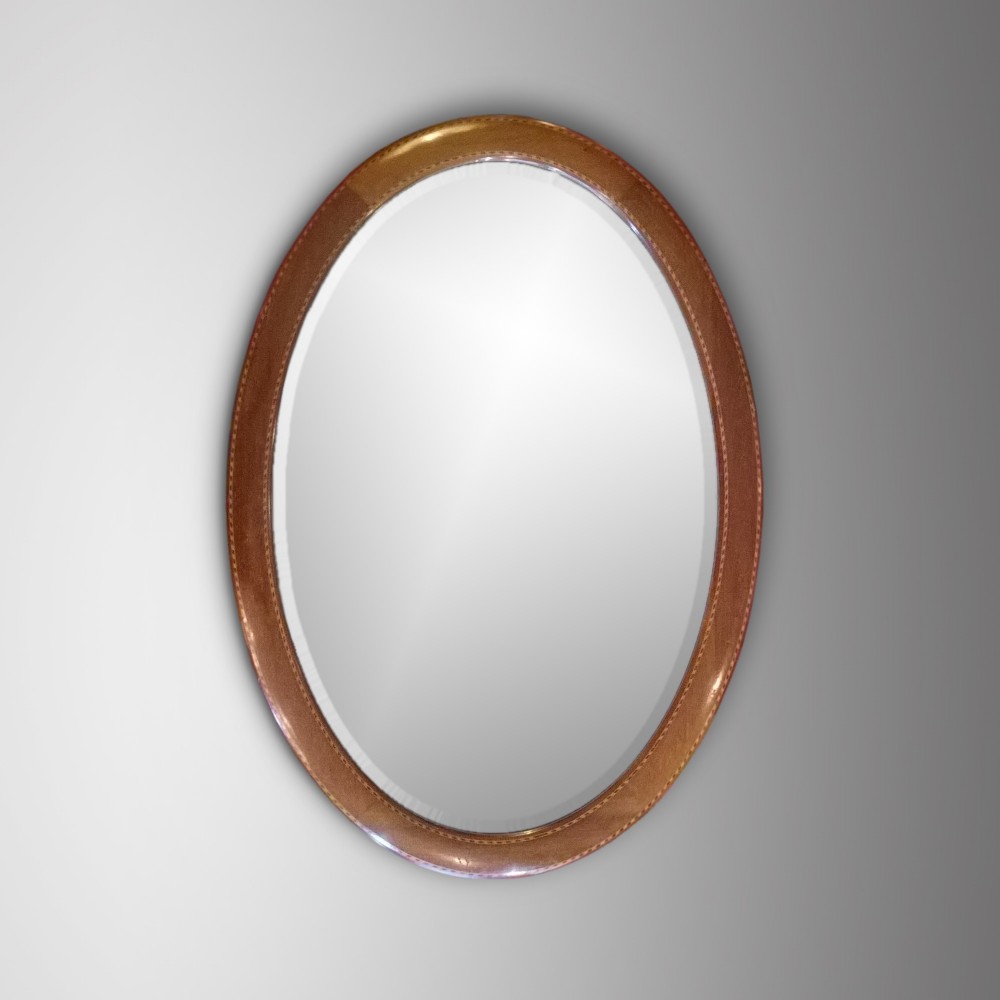 Edwardian Mahogany Framed Oval Mirror