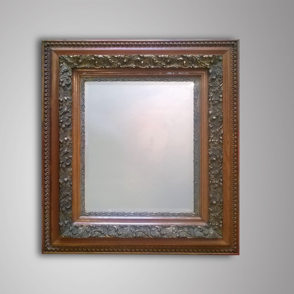 Victorian Oak Framed Mirror