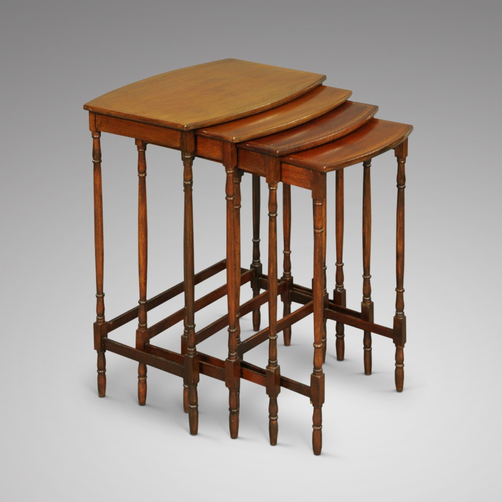 Edwardian Inlaid Mahogany Nest of Tables