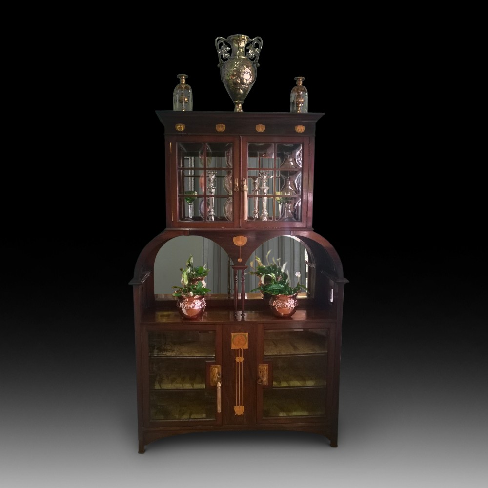 Art Nouveau Mahogany Display Cabinet