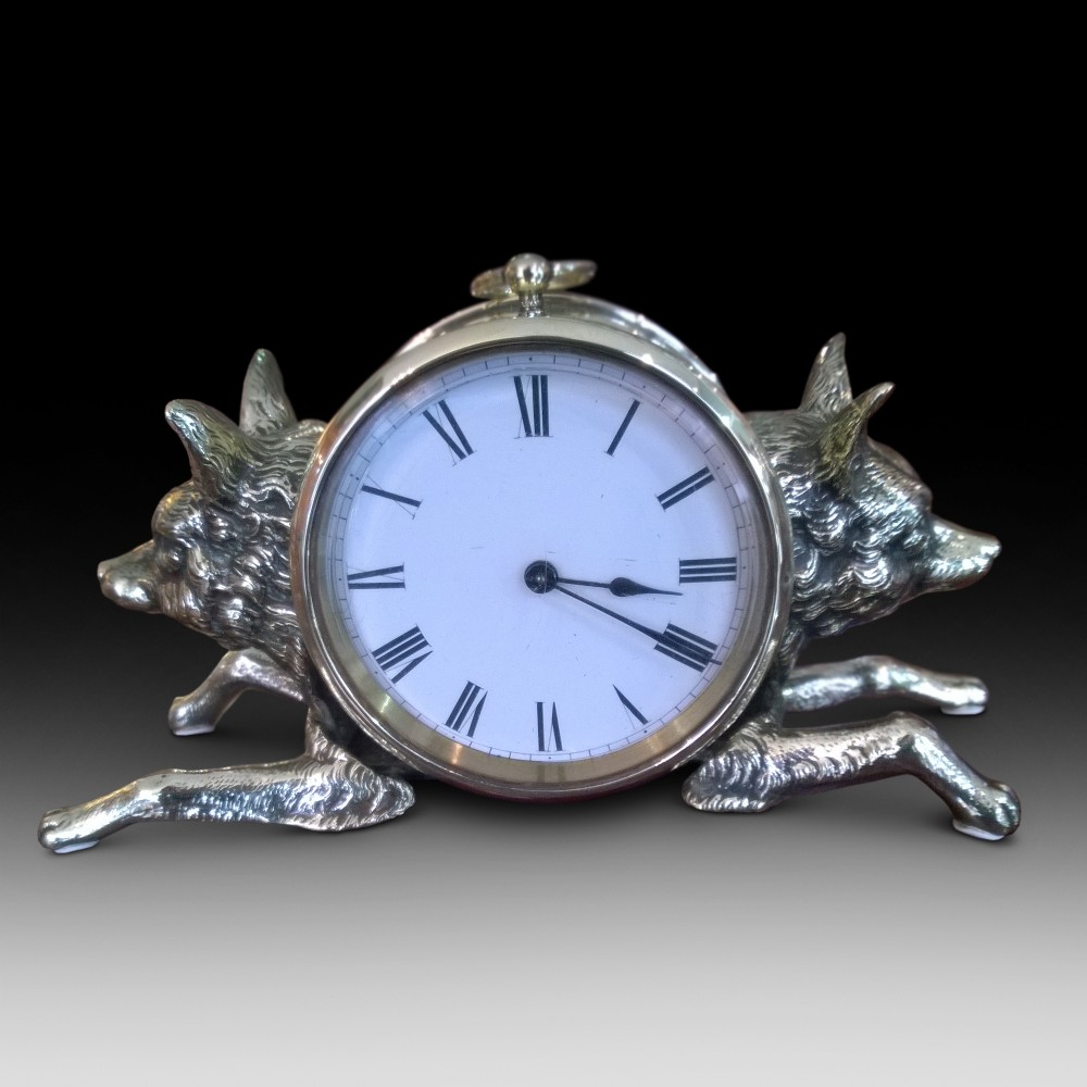 Edwardian brass mantel clock