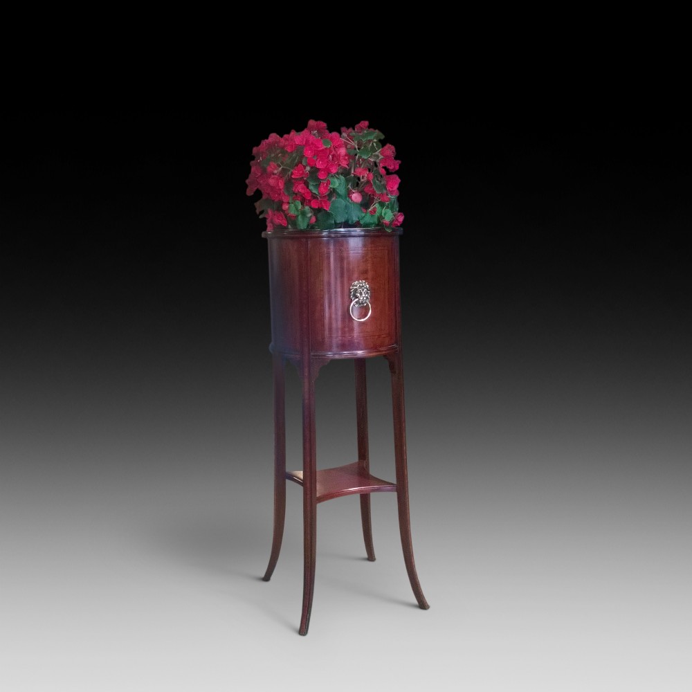 Edwardian Mahogany and Inlaid Planter