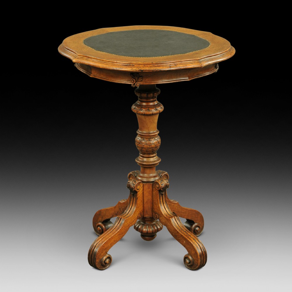 French Mid 19thC walnut occasional table
