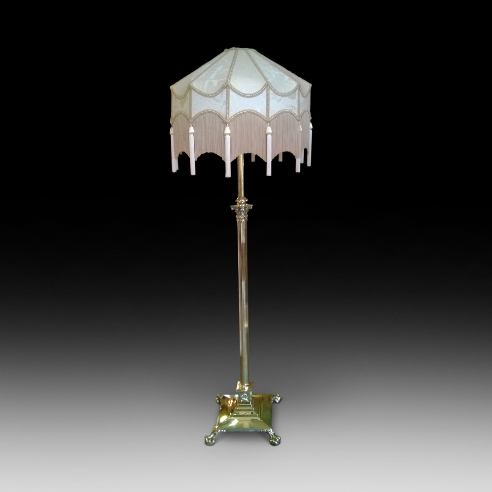 Victorian Extending Brass Standard Lamp