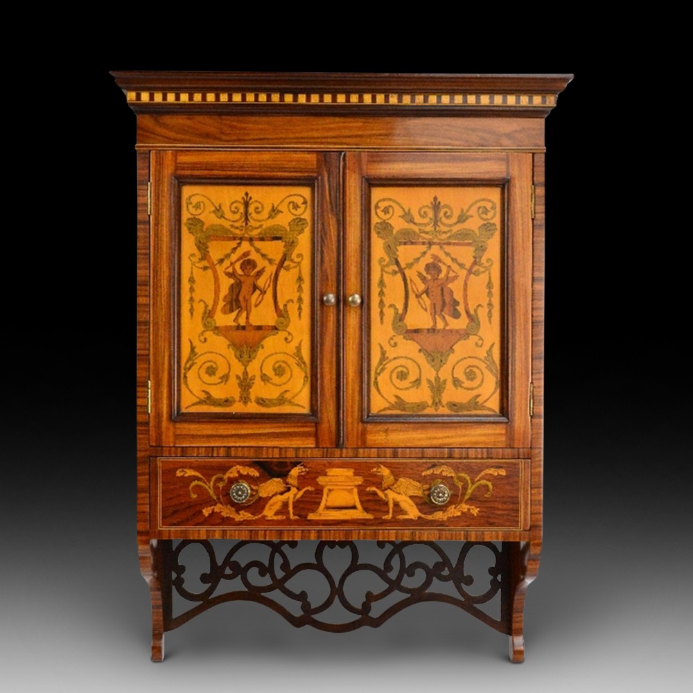 Edwardian two door hanging wall cupboard