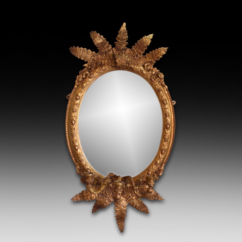A late 19th century gilt framed antique mirror