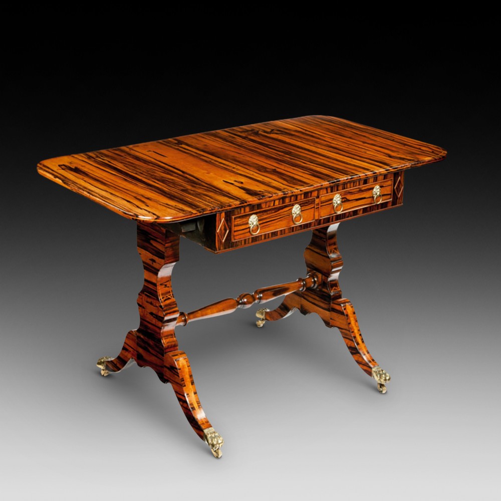 Regency coromandel wood sofa table