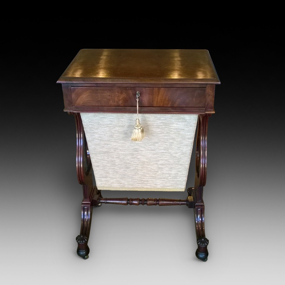 Late Regency Mahogany Sewing Table