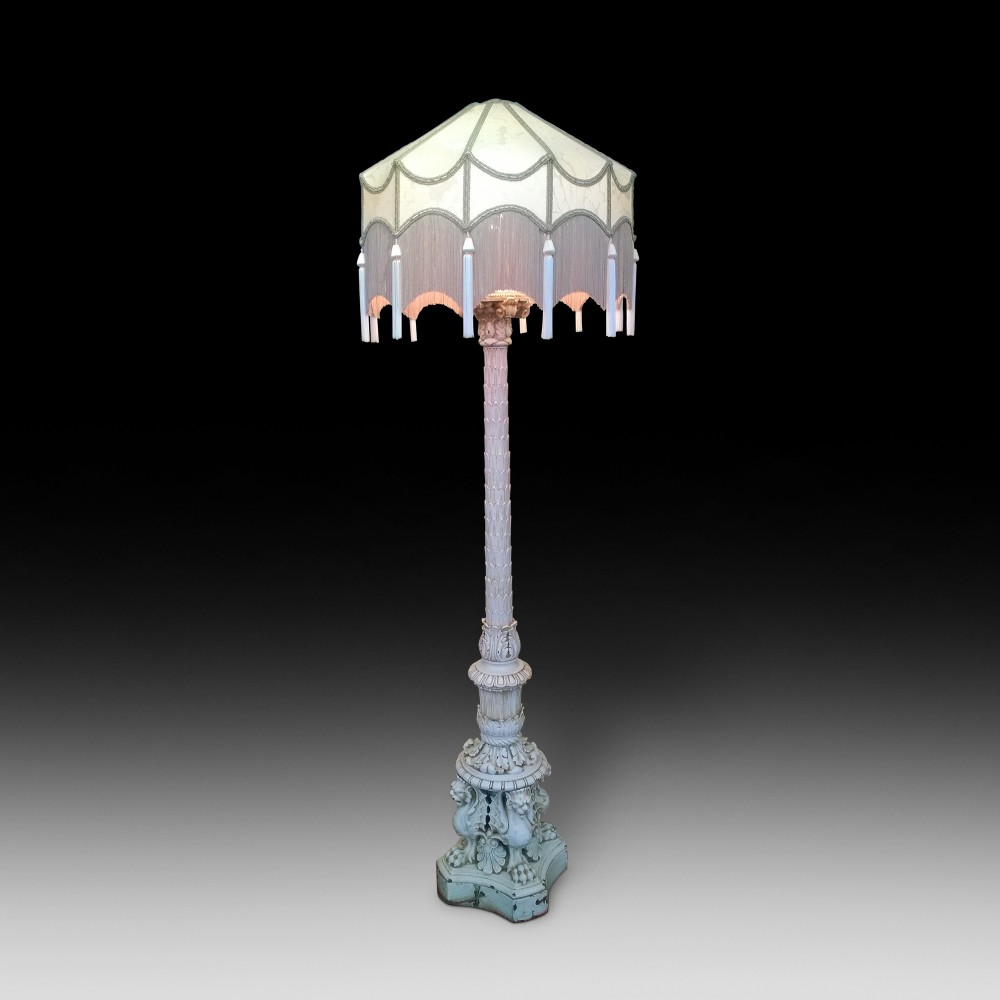 Late 19th Century Painted Standard Lamp