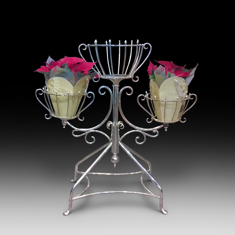 Edwardian Brass Plant Stand