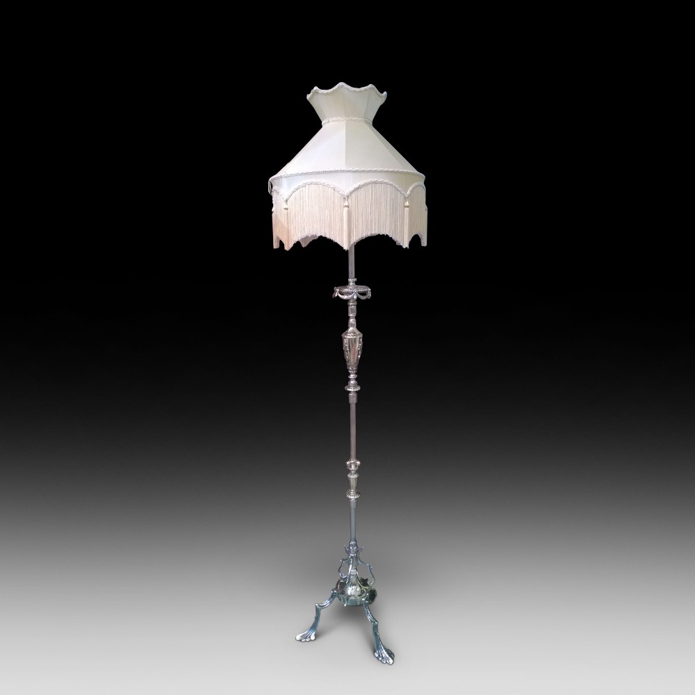 Early 20thC Brass Standard Lamp