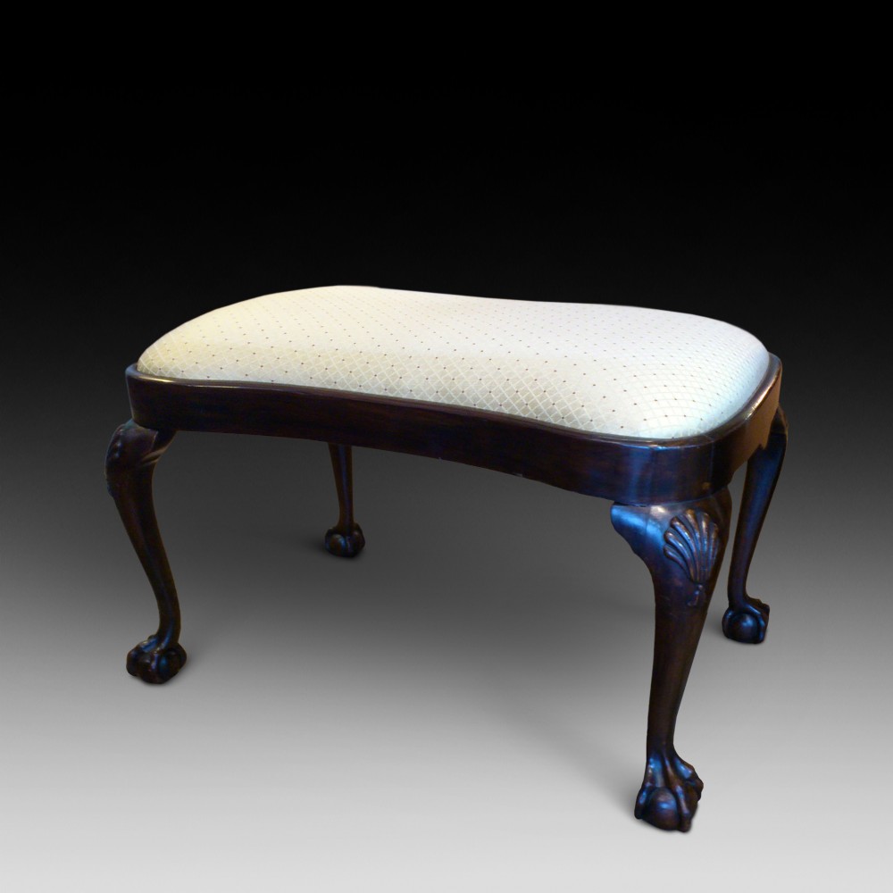Mahogany Kidney Shaped Stool
