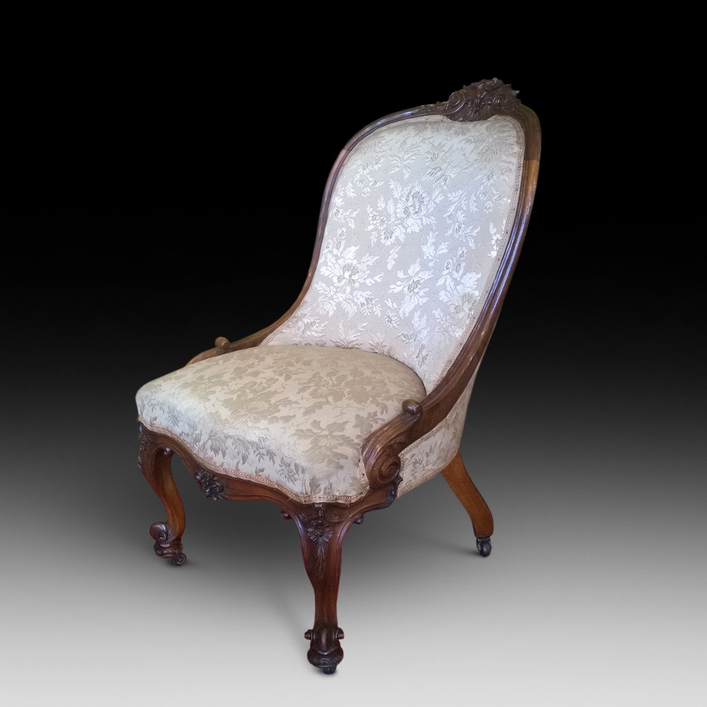 Victorian Walnut Nursing Chair