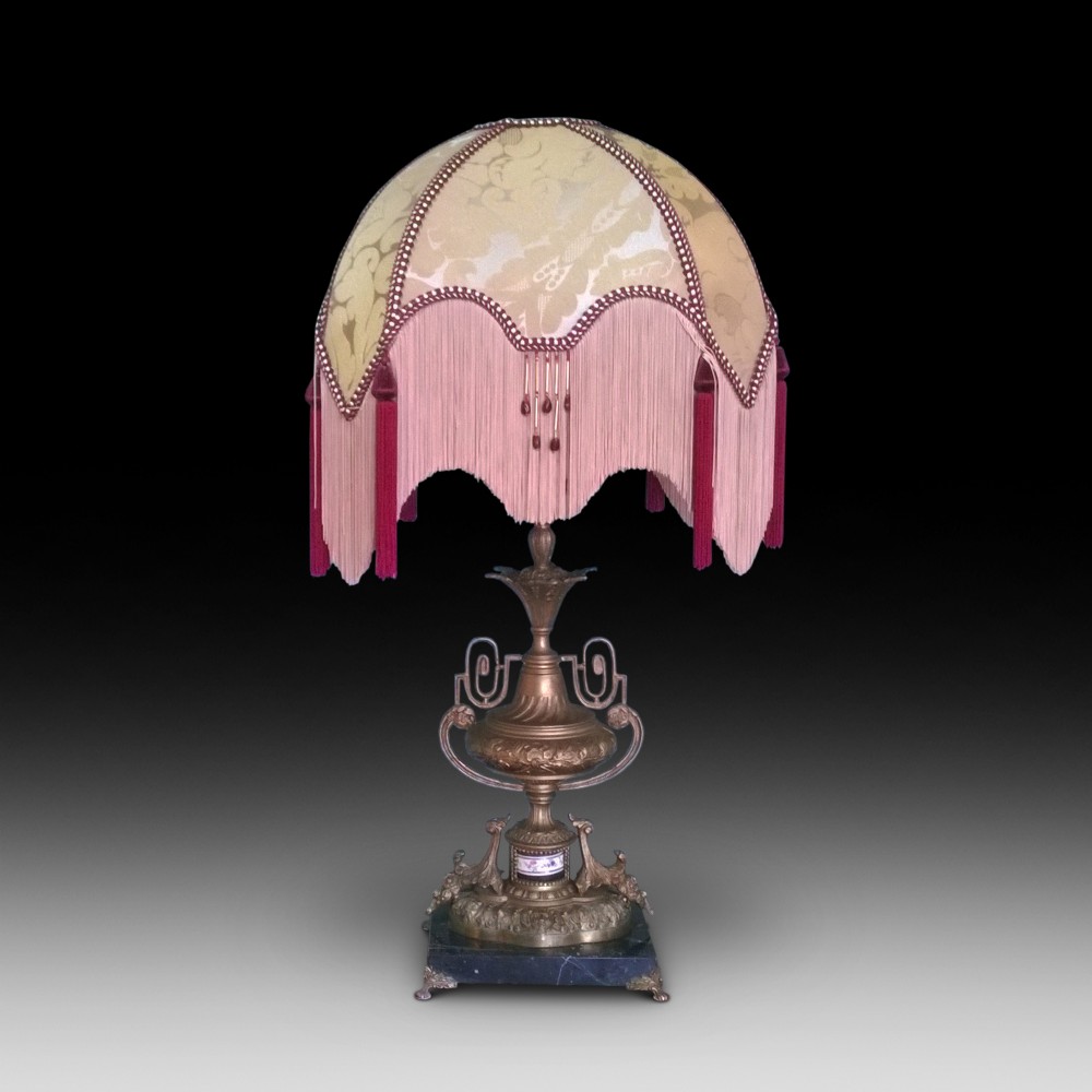 Late 19th Century Gilt Metal Table Lamp