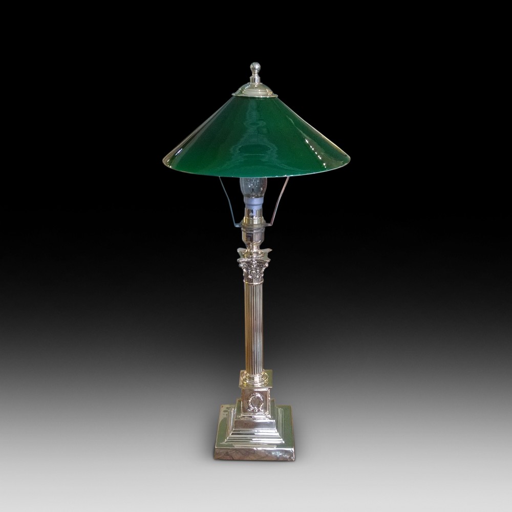 Edwardian Brass Table Lamp 