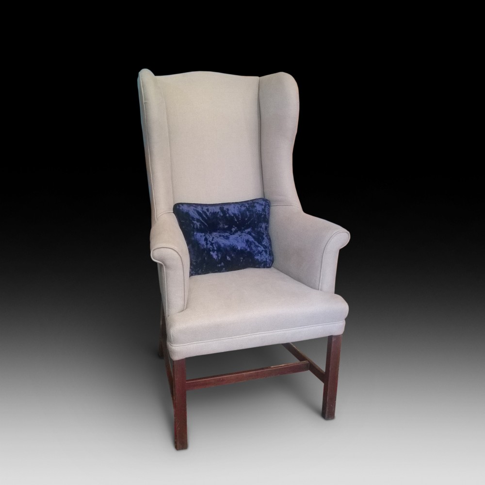 George III Mahogany Wing Arm Chair