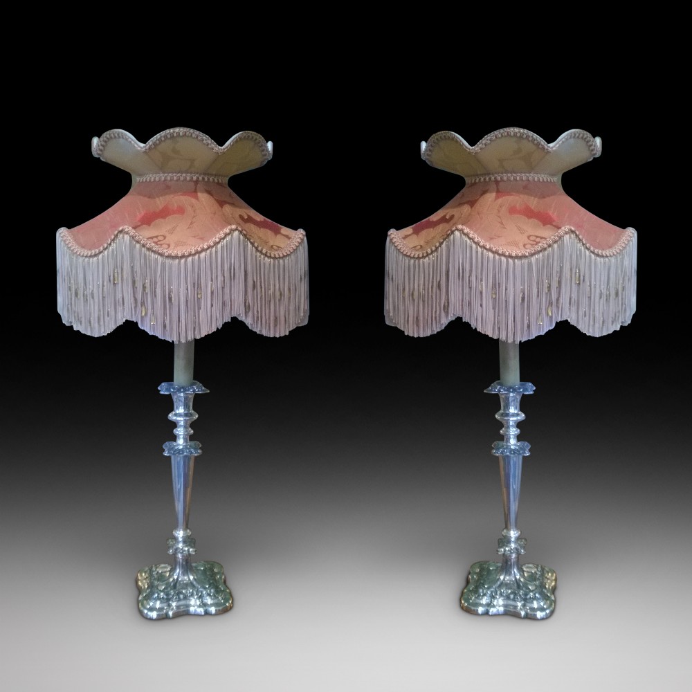 Pair of Victorian Silver Plated Candlesticks
