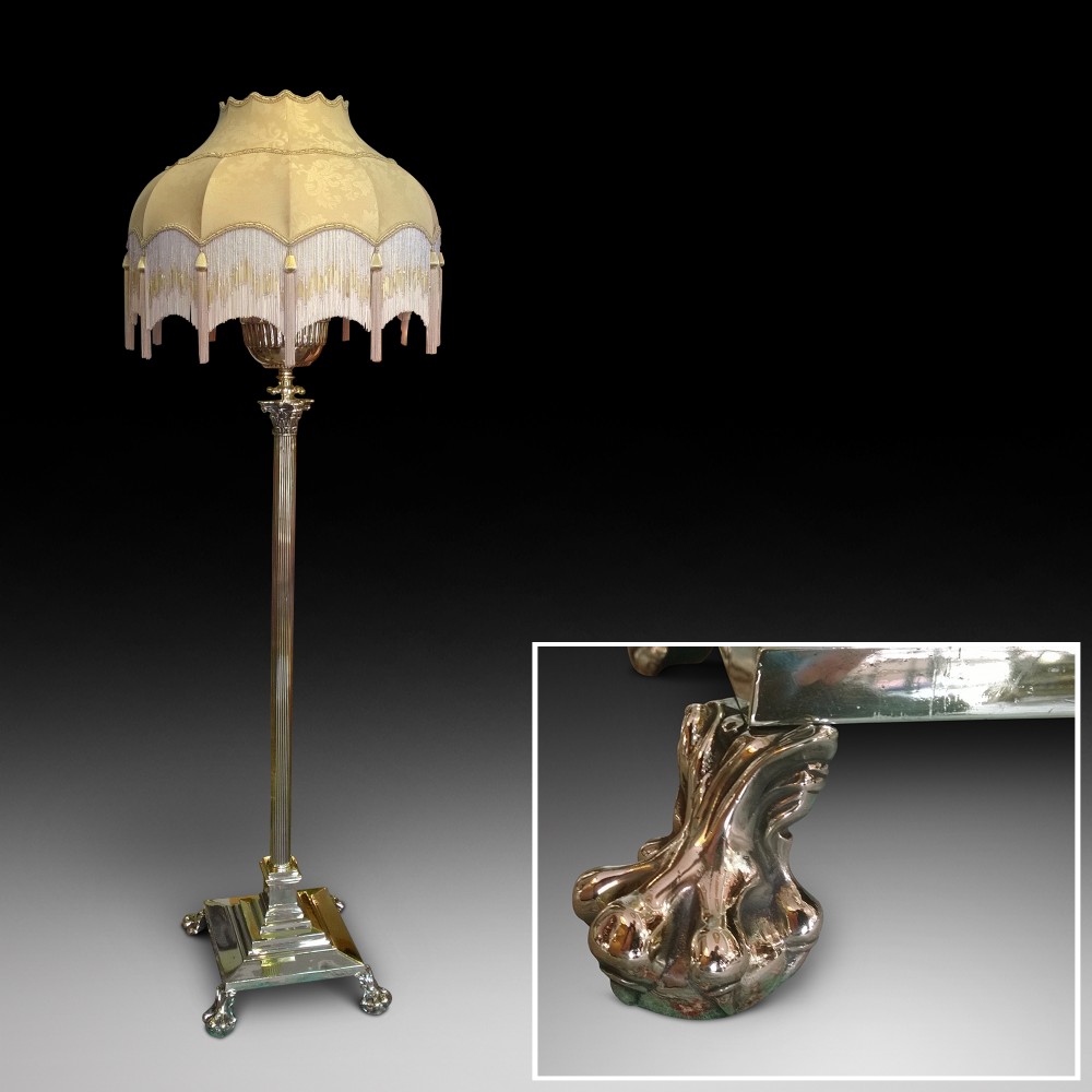 Victorian Brass Extending Standard Lamp
