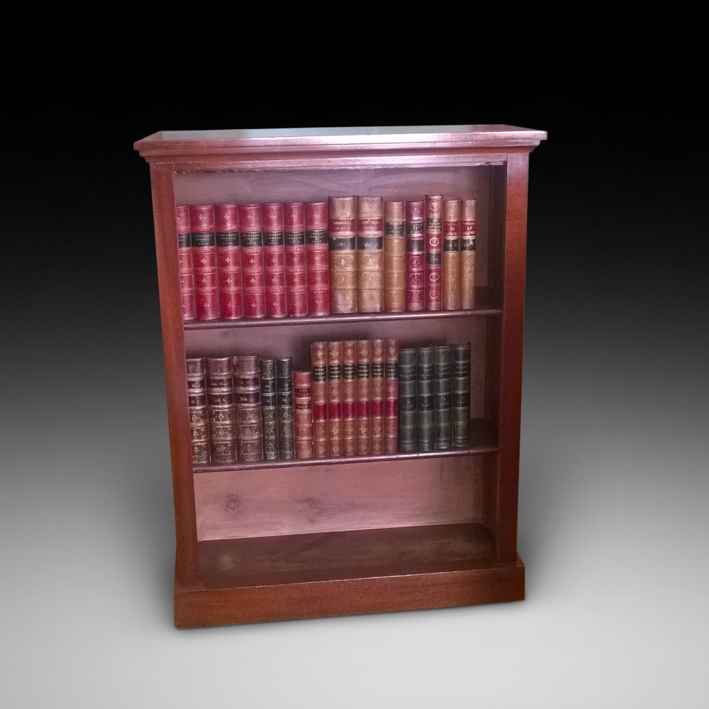 Victorian mahogany open front bookcase