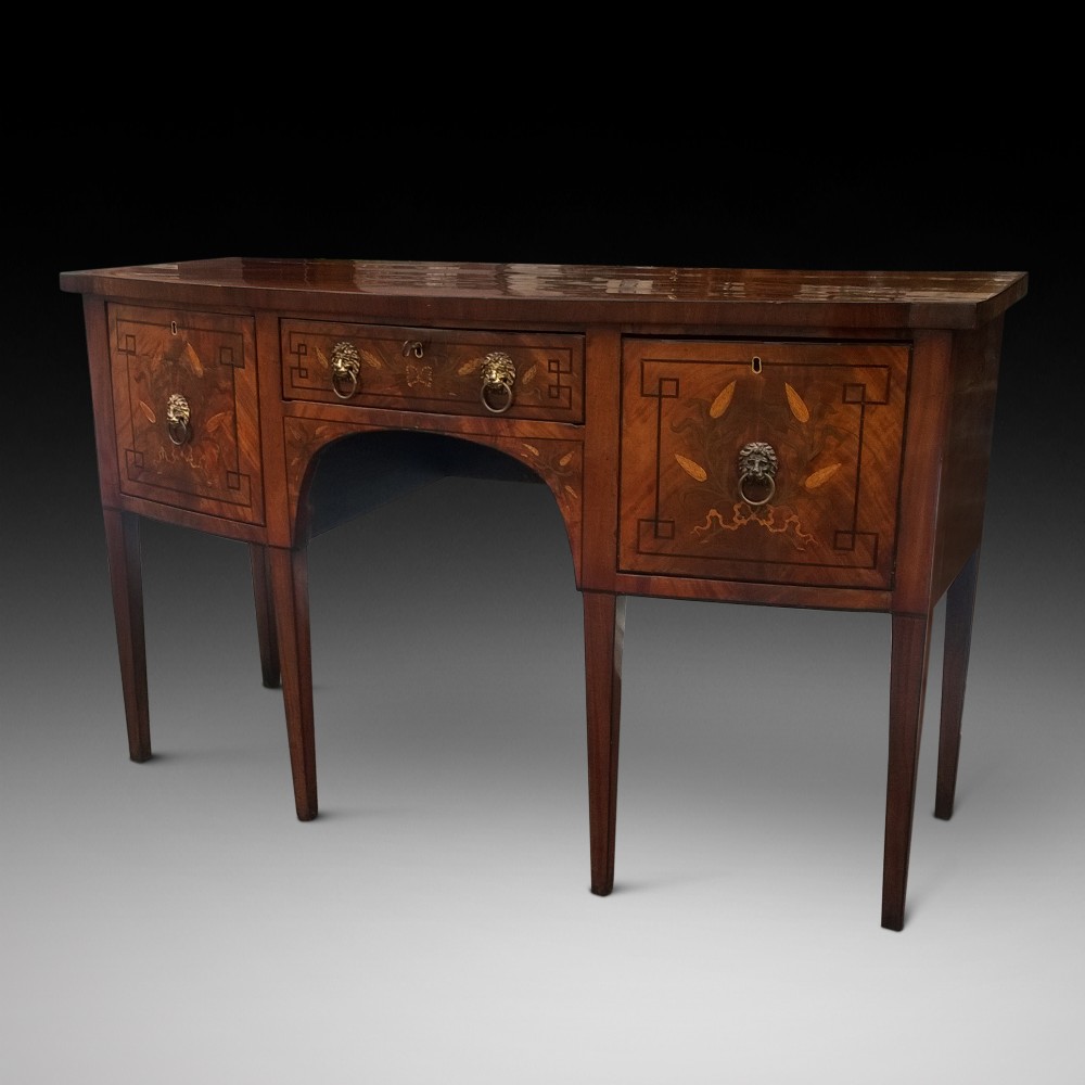 Late Georgian Mahogany Bowfront Sideboard