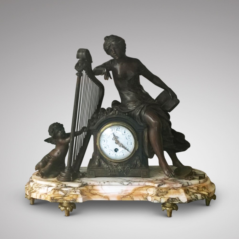 Late 19th Century Spelter and Marble Centrepiece
