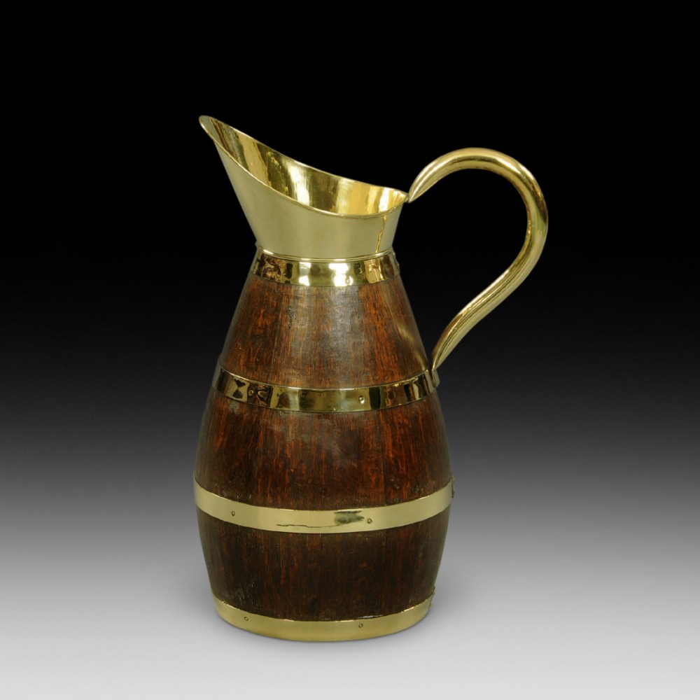1920's large coopered oak ewer