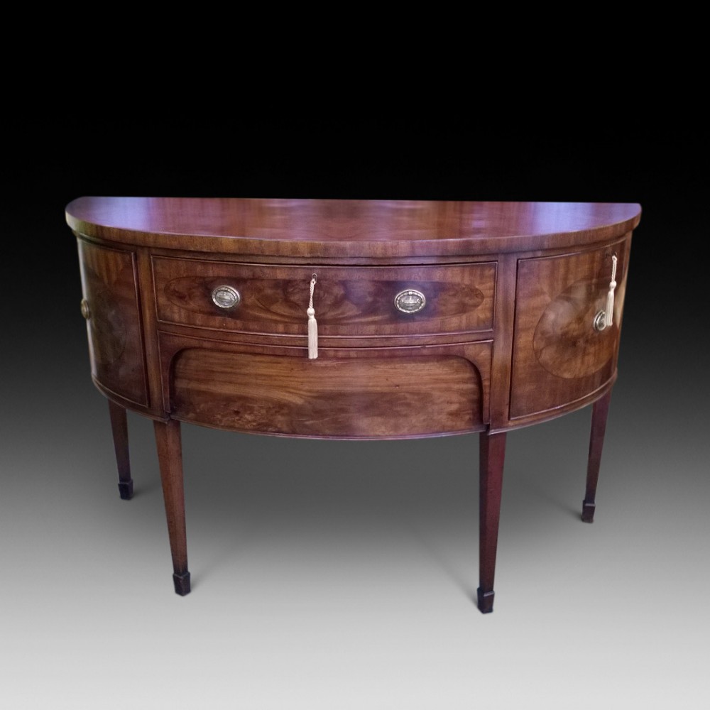 George III Mahogany Demi Lune Sideboard