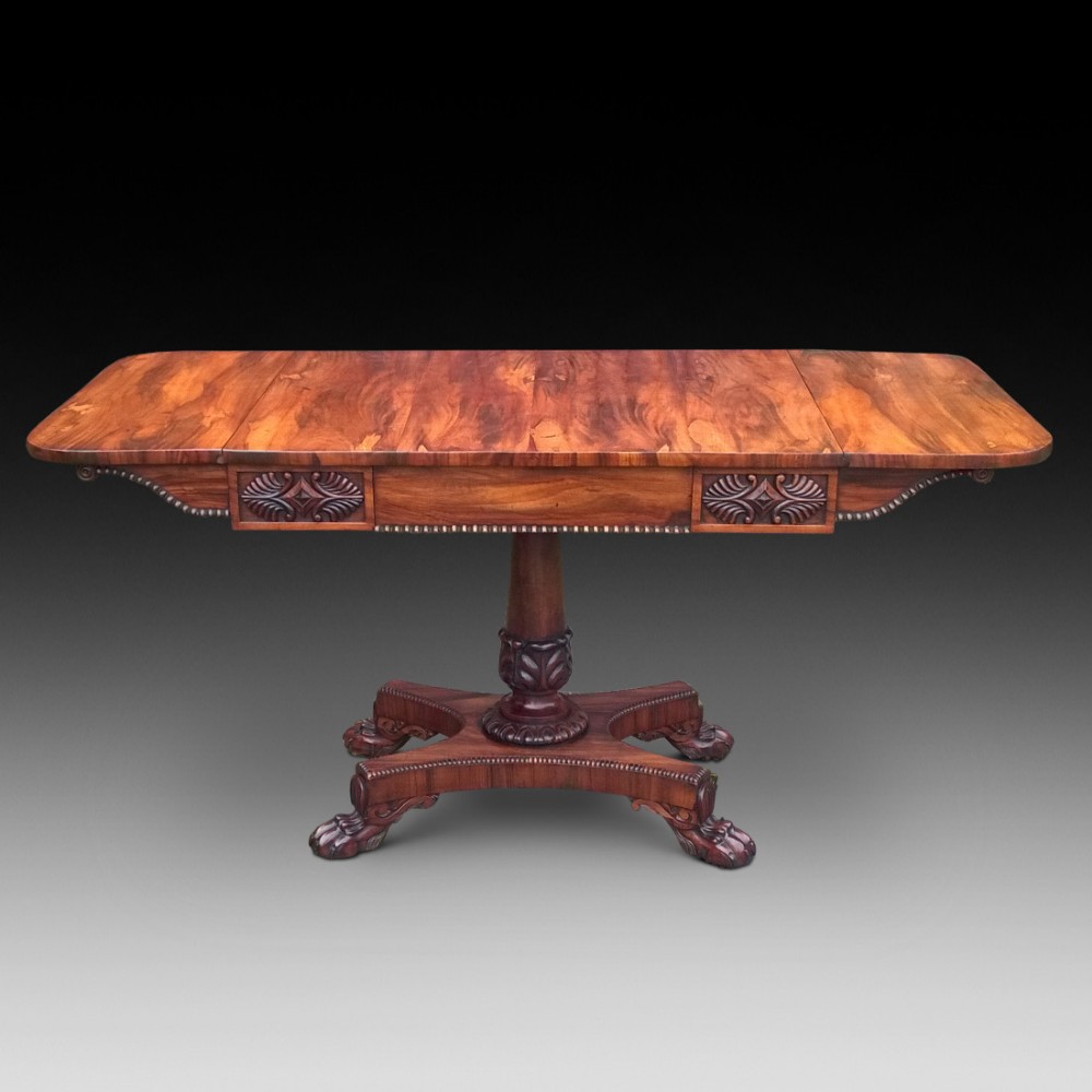 Late Regency Goncalo Alves Sofa Table
