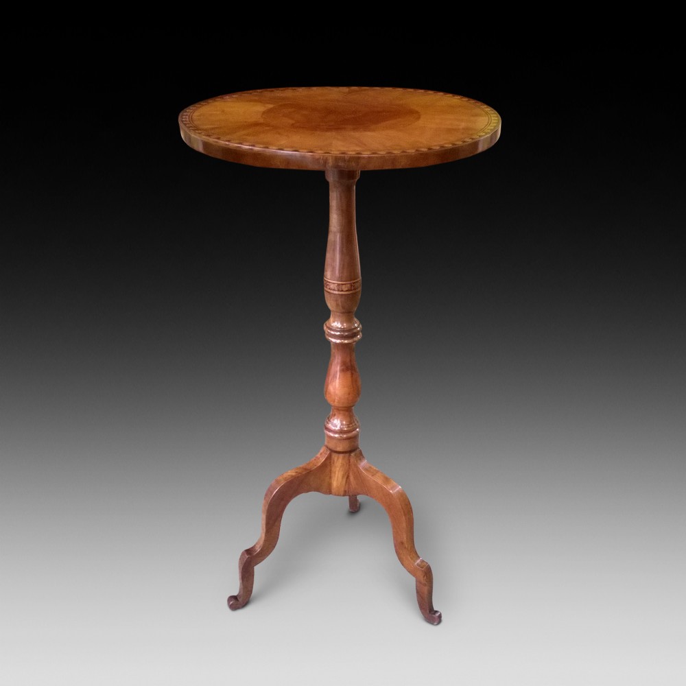 Late19th Century Italian Olive Wood Tripod Table