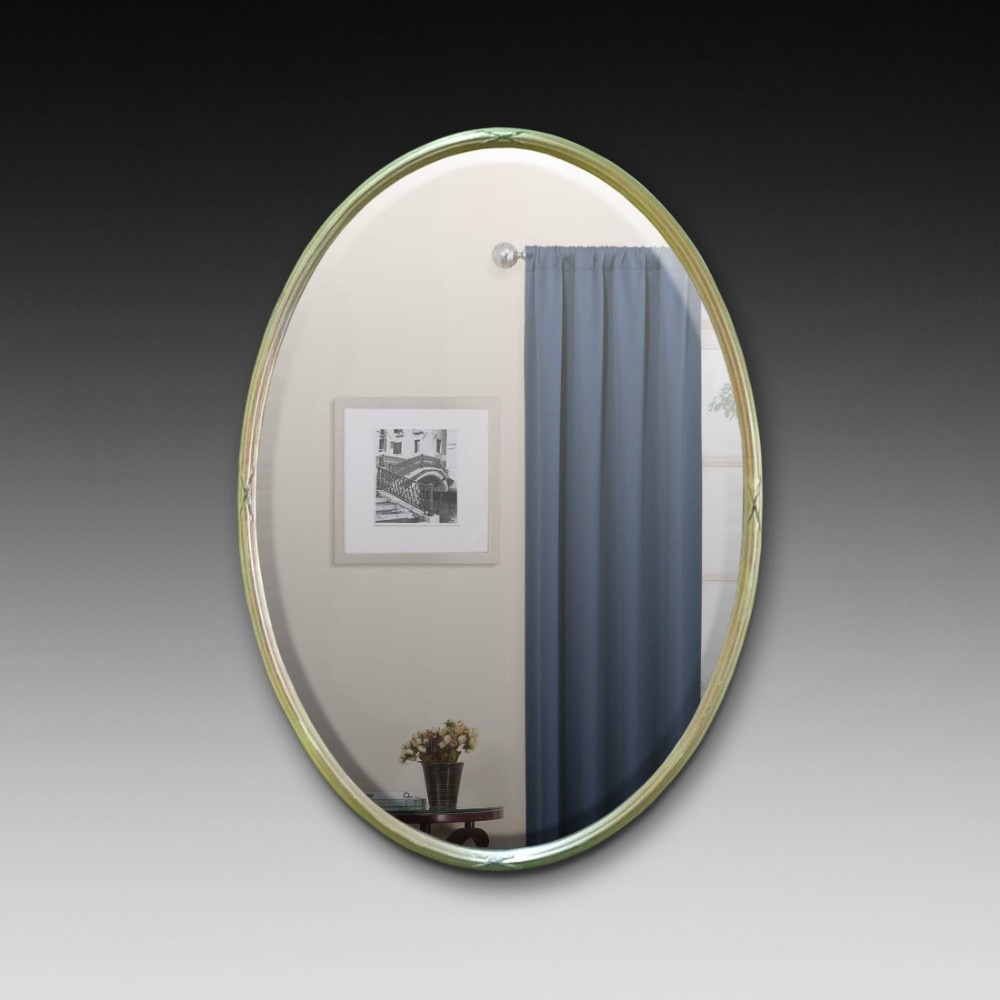 Edwardian Giltwood Oval Mirror