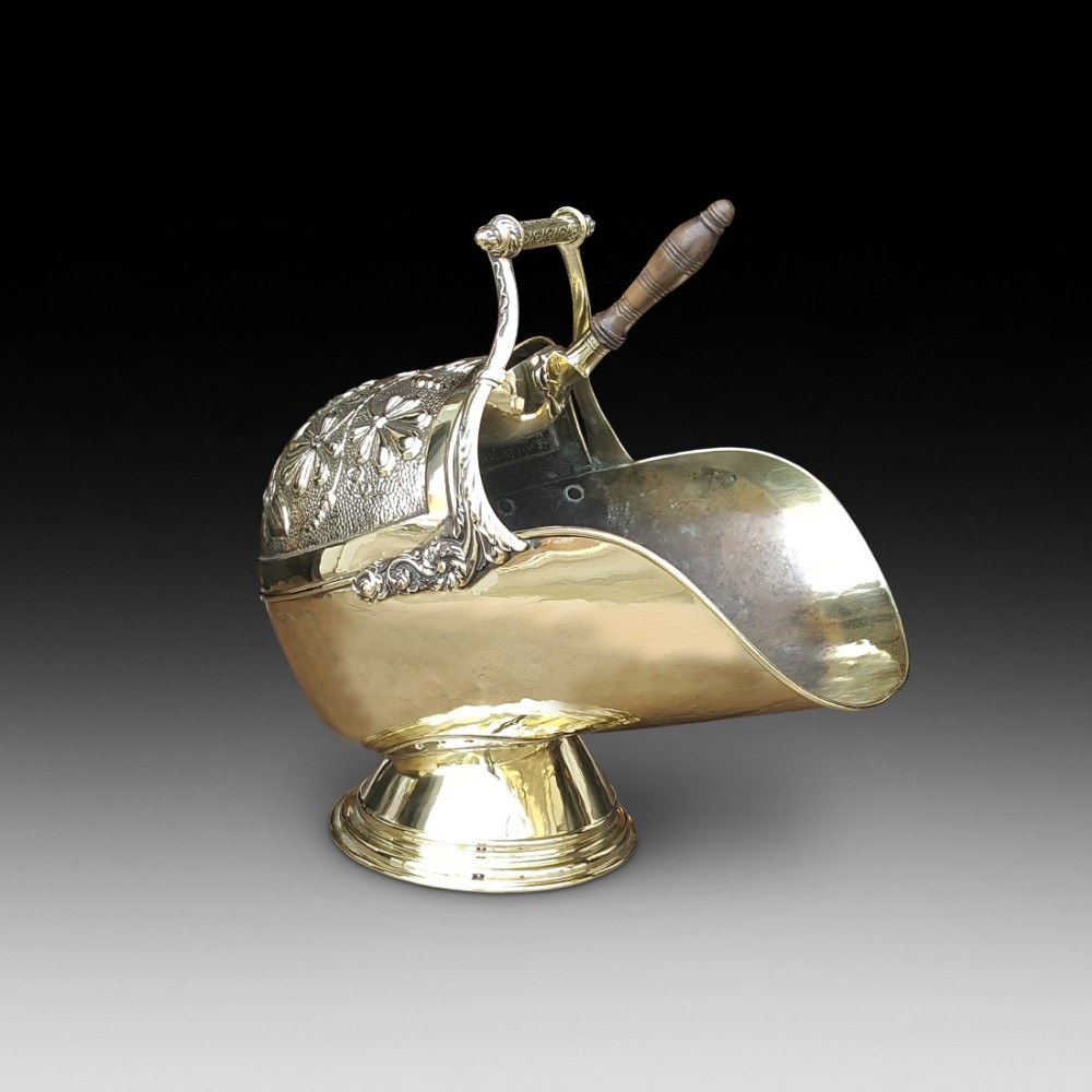 Victorian Brass Coal Helmet