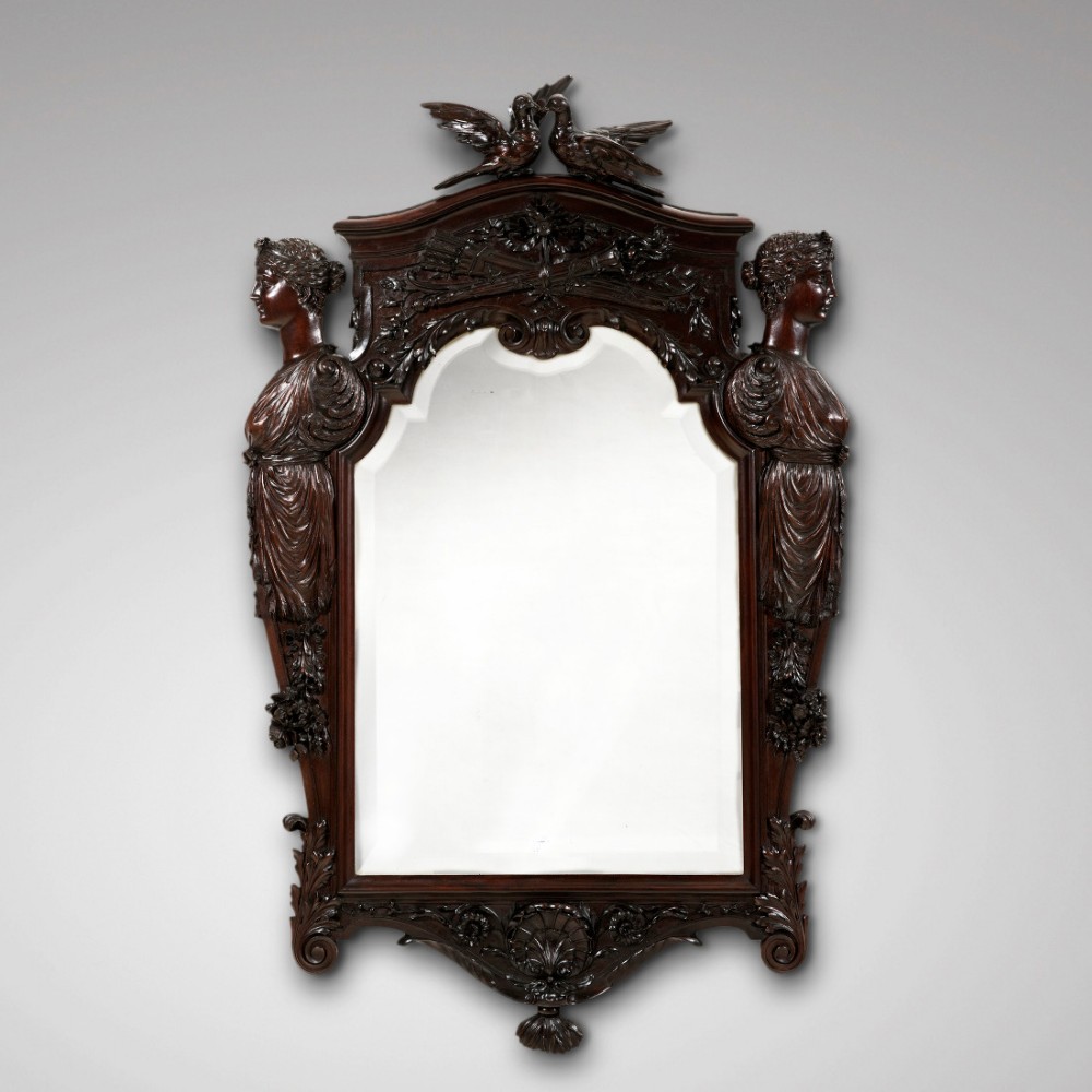 Victorian mahogany mirror