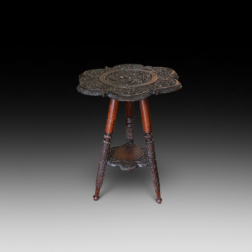 Late 19thC Small Anglo Indian Padouk Side Table
