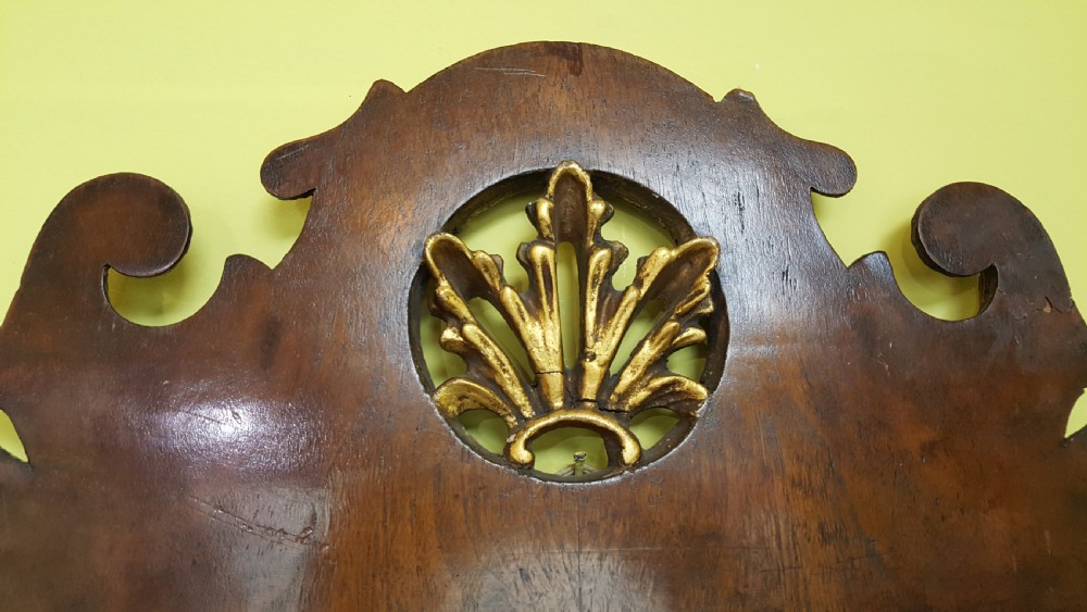 George II Walnut and Parcel Gilt Mirror View III