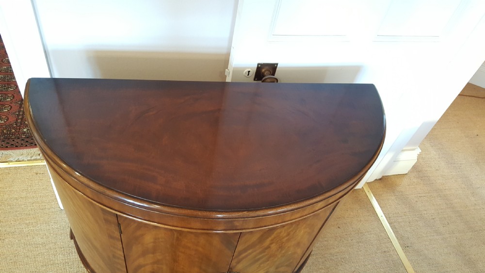 1920's Mahogany Demi Lune Drinks Cabinet View II