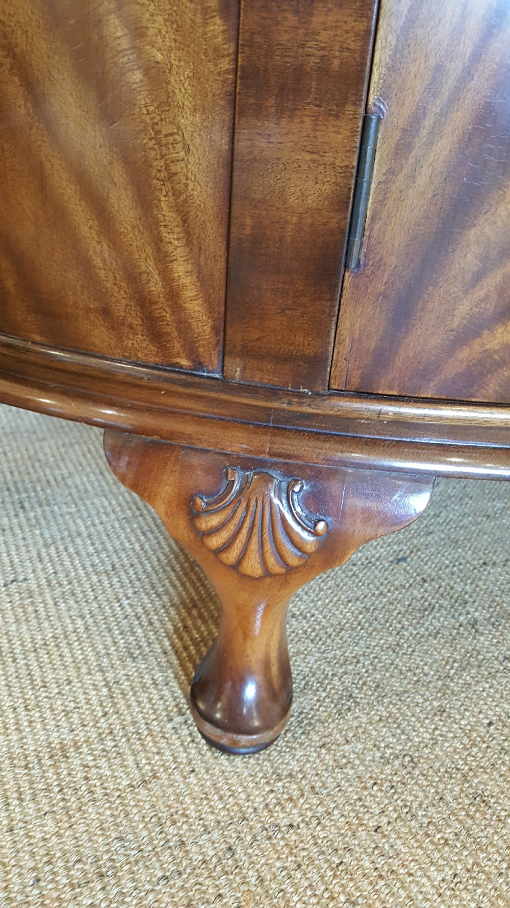 1920's Mahogany Demi Lune Drinks Cabinet View V