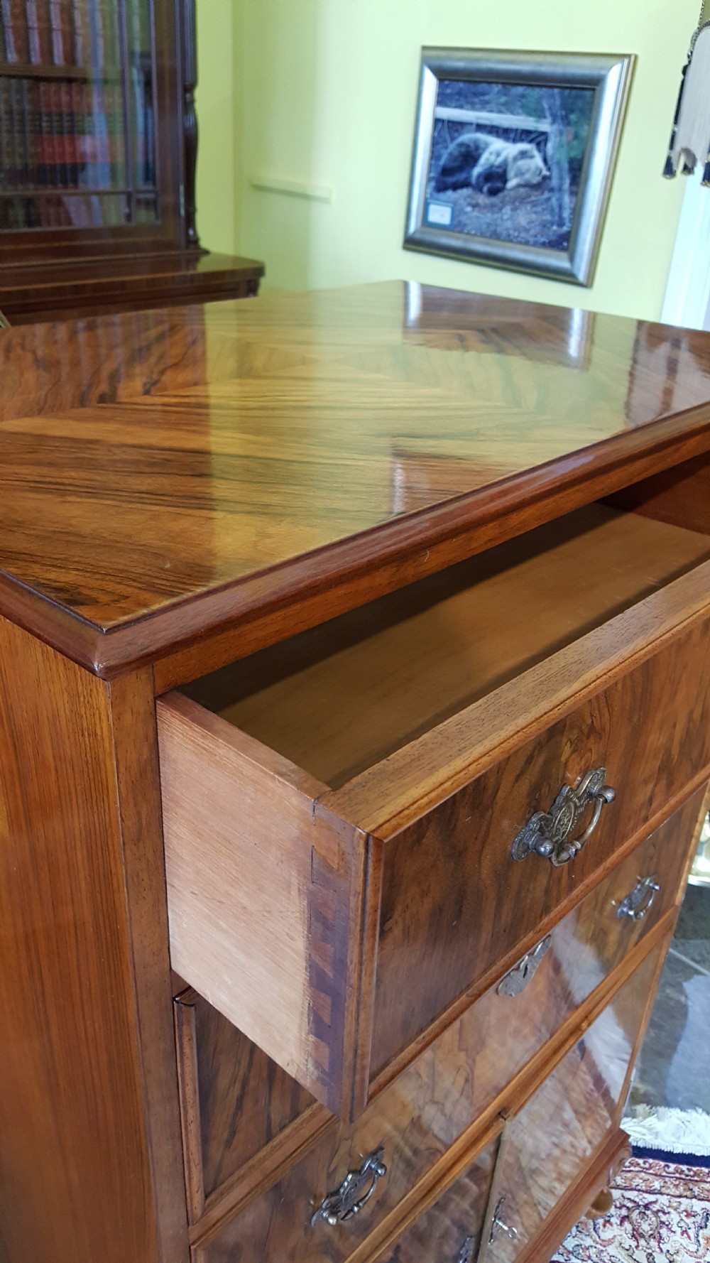 Excellent quality walnut tallboy View IV