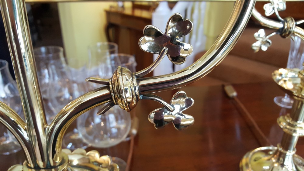Pair of Early 20thC Brass Candelabra View II